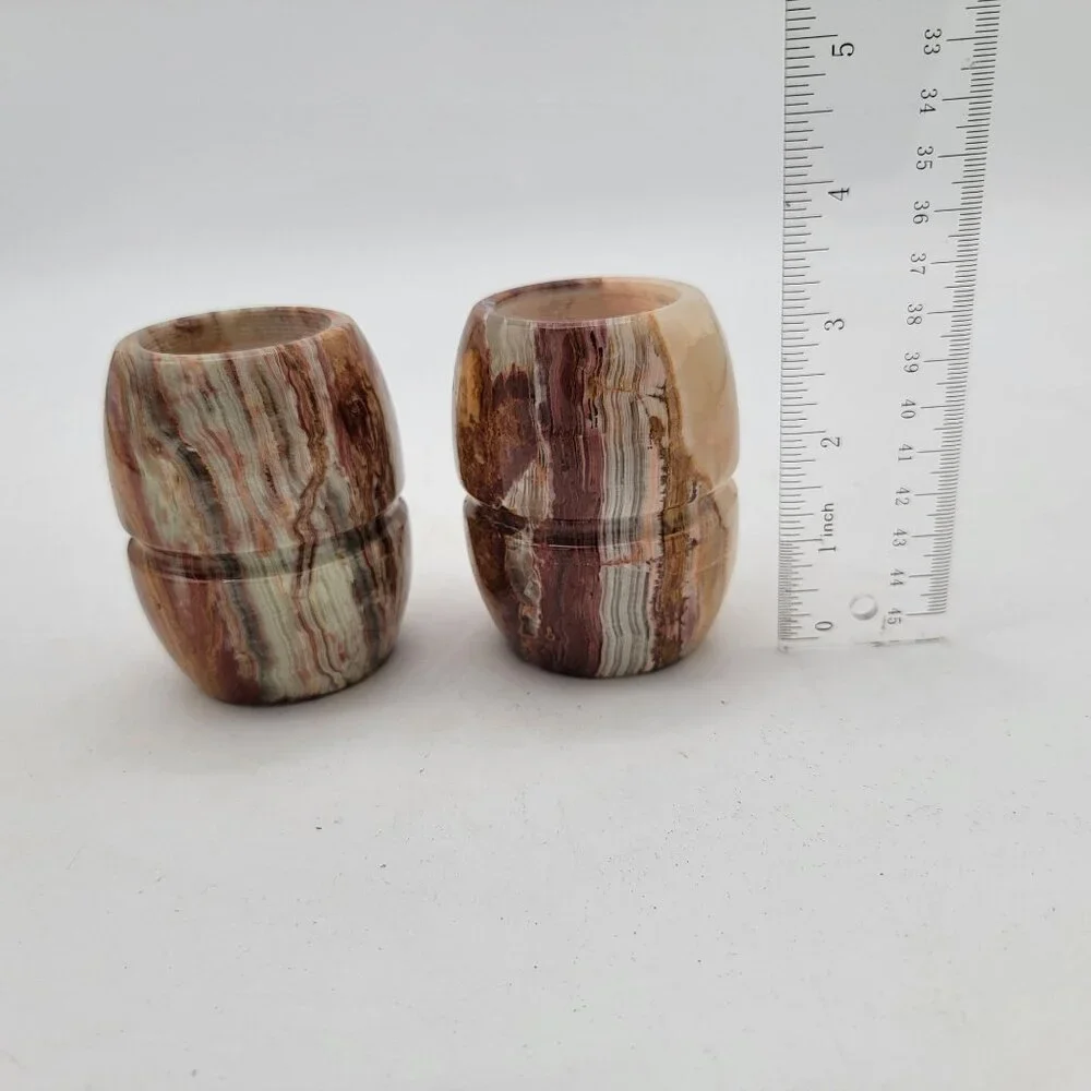 Natural Onyx Candle Holders Set Of 2 - Picture 5 of 5